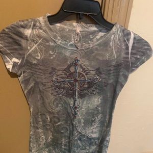 Bejeweled shirt early 2000s y2k